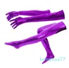 Adult kids Unisex Long Shiny Metallic Gloves and Tights High Stockings Halloween Cosplay Accessory