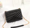 5A Designers luxury handbags bag purses square fat LOULOU chain bags real leather bag women shoulder bags high quality Flapbag black bag mini bag