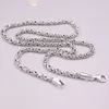 Chains Pure 925 Sterling Silver Chain Width 4mm Special Pattern Necklace 55cm / 31-32g For Man Lucky Gift