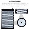 With bag Acupressure mat yoga mat pain relieve body back neck massage mat nature massager cushion massage rug with carry bag 201202