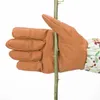 1 par de guantes de jardinería con estampado floral Guante de manga larga de cuero sintético Manopla de limpieza antideslizante para el hogar 210622