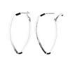 Large Crystal Hoops Earrings Paparazzi Basketball Wives CZ Hiphop Earring Christmas Gift Real 925 Sterling Silver