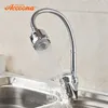 Accoona Zinc Alloy Kitchen Faucet Tube 3 kinds of Water Way Outlet Pipe Tap Basin Plumbing Hardware Brass Sink Faucets A4868 211108