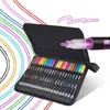 12/21 Colors Metallic Markers with Case Paint Outline Pens Gift Card Rock Painting Scrapbook Crafts Metal Birthday Ceramic Glass 211104