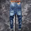 Hommes Ripped Destroyed Casual Slim Fit Jeans Mode Streetwear Gros trous Hip Hop Mâle Coton Mendiant Denim Harem Pantalon 211111