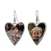sublimation blank earrings heart earring for heat transfer printing blanks products