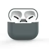 Siamesed Katı Renkler Yumuşak Silikon Koruyucu Kılıflar Apple Airpods 3 Kapak Coque Için