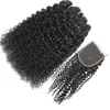 Braziliaanse Kinky Krullend Haar Bundels Met Sluiting Braziliaans Krullend Maagdelijk Haar Met Sluiting Onverwerkte Braziliaanse Human Hair Extensions Kinky Krullend