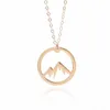 30 pièces or argent chaîne de montagnes sommet sommet caféine structure moléculaire chimique molécule pendentif chaîne collier pour femmes camping ras du cou