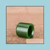Bandringe Natürlicher Smaragd Ring Herz Jaspis Buddhistischer Amet Schmuck Handschnitzereien für Männer und Frauen Drop Lieferung 2021 Densj