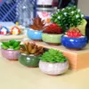 glazed ceramic plant pots