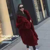 Oversized Winter Faux Fur Coat Women Parka Long Warm Faux Fur Jacket Coats Hoodies Loose Winter Coat Outwear casaco feminino 210910