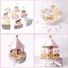 Emballage cadeau 1 pc belle Mini boîte à Cupcake anniversaire bébé douche mariage gâteau de bonbons manège conte de fées
