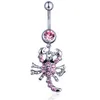 D0074 SCORPION BELLY NAVER BUTTON RING MIX COLORS0123451270127