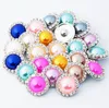 18mm Gingembre Snaps Cristal Strass Faux Perle Charme Diy Bijoux Fit Snap Bouton Bracelet Collier Jewelr