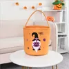 Halloween Party Candy Basket Spindlar Pumpa Bucket Toy Tote Bag Trick eller Behandla Storage Sacks Presentväskor för vän