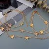 Tobillera de cadena de tenis Flatfoosie con diamantes de imitación brillantes para mujer, tobillera de cristal de mariposa ostentosa, pulsera Bohemia para pie de playa, regalo de joyería