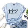 100% Cotton Women T-Shirt Casual Loose Short Sleeve Fashion Streetwear Faith Hope Love Female Tees Plus Size W728 210526