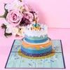 Cartes de voeux pliable fantastique carte de cadeaux d'anniversaire texturée belle belle bénédiction accrocheuse pour la maison