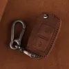 Leather Car Key Case Remote Key Cover For VW Amarok Polo Golf MK4 Bora Jetta Altea Alhambra Fob Key9247126