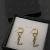 Designer Moda Kolczyki Dla Kobiet Biżuteria Gold Letter Hoop Kolczyk Damskie Projektanci Stud Diament Kolczyki Wedding Ear Studs Wisiorki Nowy