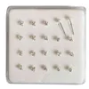925 sterling silver 3mm trangle clear cubic zirconia piercing jewelry nose pin 20pcspack2307208