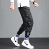 2021 rubans Harem Joggers hommes Cargo pantalon mâle Harajuku mode pantalon Streetwear Hip Hop décontracté poches survêtement pantalon S-5XL X0723