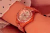 손목 시계 건강한 여성 라인 석 시계 강철 로즈 골드 레이디 쿼츠 드레스 큰 다이아몬드 최고 브랜드 시계 팔찌