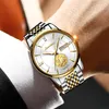 Wristwatches JSDUN Luxury Automatic Mens Watch Vintage Mechanical Top 18K Gold Diamond Waterproof Business WristWatch