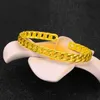 Bangle Retro Sand Gold & Bangles For Men Women Couple Wedding Jewelry Yellow Color Link Chain Diy Female