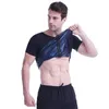 Men's Body Shapers Men's Men Sauna Tee Shirt With Zipper Sweating Shaper Abdomen Fat Burn Belly Control Corset Male Slimming T-shirt