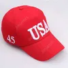 2024 Trump Casquette de baseball Chapeaux USA Chapeau de fête d'élection présidentielle avec des casquettes de drapeau américain Sports de coton pour hommes femmes réglable DAJ363