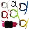Mens Dames Smart Horloge Buitenshuis Sport Nylon Braid Bands Armband Strap voor Apple Horloge Iwatch 6 5 4 3 2 38 40 42 44mm Polsband Belt GSZ504