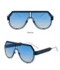 Fashion Luxury Designer Oversized Square Sunglasses Men Women Vintage Metal Big Frame Semi-Rimless One Lens Sun Glasses UV400 10PCS fastship