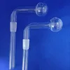 OEM Available Clear Glass Oil Burner Pipe 5inch Length 14mm Male Pyrex Nails Handle Burning Tube For Water Bong Smoking Pipes