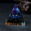 Sihirli Orgonit Piramit Dekor Ametist Kristal Küre Mavi Kristal Obsidiyen Orgone