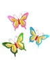 Objets décoratifs Figurines 3 pcs Métal Papillon Cadeau Maison Mur Art Pour Jardin Sculpture Chambre Suspendu Décor Patio Arrière Cour Intérieur Outd