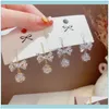 Dangle JewelryDangle Chandelier Micro Pave Zircon Ball Bowknot EarringsデリケートファッションジュエリーBijoux Femme Drop Delivery 2021 YWVHG