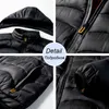 Men Winter Brand Warm Waterproof Thick Jacket Parkas Coat Autumn Windproof Detachable hat Slim 211216