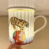 Signage de luxo pintado à mão canecas pares de xícaras xícara de chá xícara de chá de alta qualidade Bone China com caixa de presente Embalagem para festa de reuniões de família