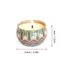 8 stks Nordic Tea Candle Decoratieve DIY Soja Wax Natural Landscaping Grondstof Geurkaarsen met Tin Can Tea Candle Holder H1222