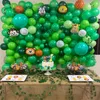 Party Decoration 40pcs Green Balloons Set Olive Balloon Metallic Confetti Ballon Jungle Safari Animal Birthday Decorations Kids Air Globos