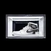 Goto Clear 5pcs 사운드 컨트롤 Led 신발 상자 운동화 벽 플라스틱 상자 방진 쌓을 수있는 신발 주최자 스토리지 쇼케이스