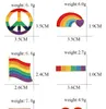 Bandeira do arco-íris coração broche paz e amor esmalte pinos bolsa de roupa pin lapela gay lésbica orgulho ícone distintivo unisex jóias presente