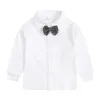 Neugeborenen Gentleman Set Langarm Baby Jungen Casual Formal Smoking Gestreiftes Hemd Weste Hosen Outfit Geburtstag Hochzeit Eleganten Anzug