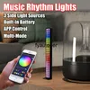 3D light bar with sound and music control applications, portable rhythm charging device, RGB, USB C-type, 3-sided, ambient lighting car