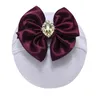 Infant Baby Headband Kids Satin Bowknot Diomend Nylon Elastic Hair Band Children Soft Headwear Hairbands