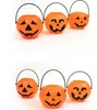 Halloween pumpkin bucket decoration supplies candy Tote buckets smiley funny tricky bar props event venue layout