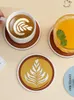 PVC Kahve Bardakları Kaymaz Çay Süt Kupa Kupası Ped İçecekler Mat Isıya dayanıklı Masa Koruma 10 cm (3.9 inç) KDJK2106