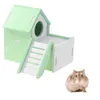Mignon Mini petit Hamster nid lapin hérisson animal de compagnie cabane en rondins Animal dormir maison fournitures
